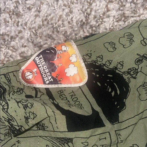 Peanuts Olive Comic Print Men's Shirt size small beagle scout - Picture 11 of 13